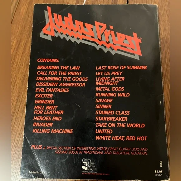 Judas Priest 1982 Rare Sheet Music Book 104 pages - Picture 4 of 11